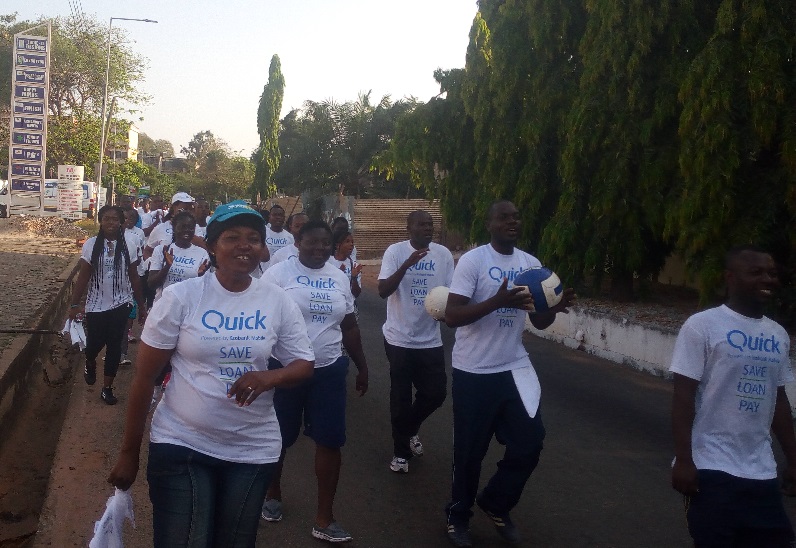 Staff of Pan African Savings and Loans during the walk